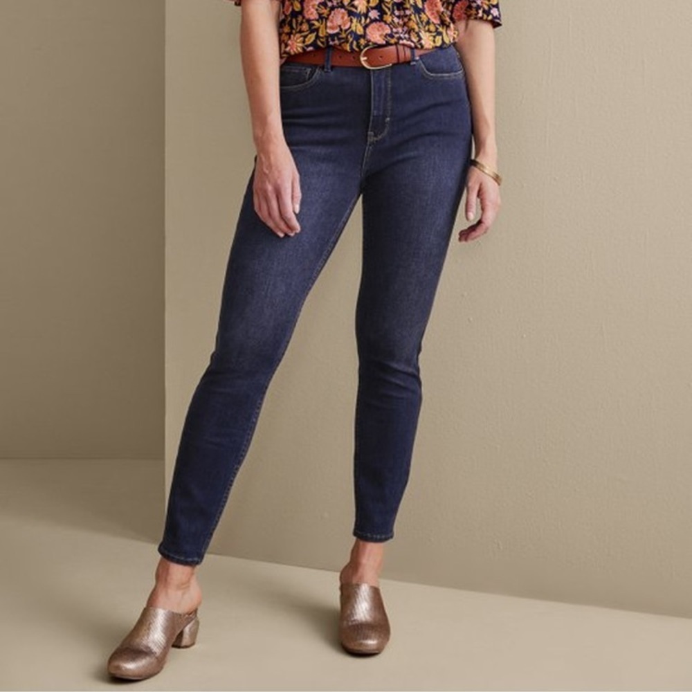 Soft Surroundings Ultimate Denim Skinny Ankle Jeans Dark Wash Women’s Size 8 P